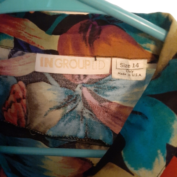 Vintage In Group LTD Button Up Blouse Size 14 - Picture 2 of 3